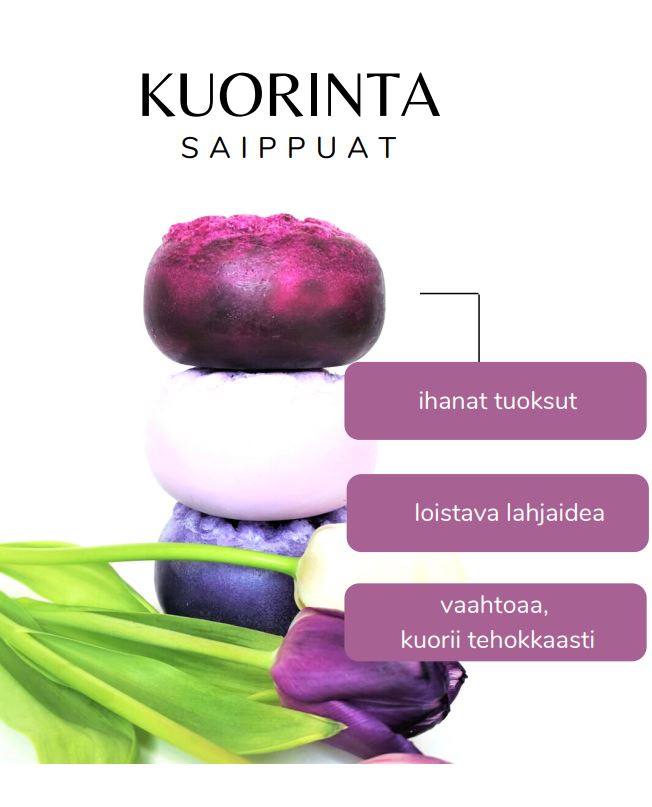 Vaahtoutuva kuorintasaippua